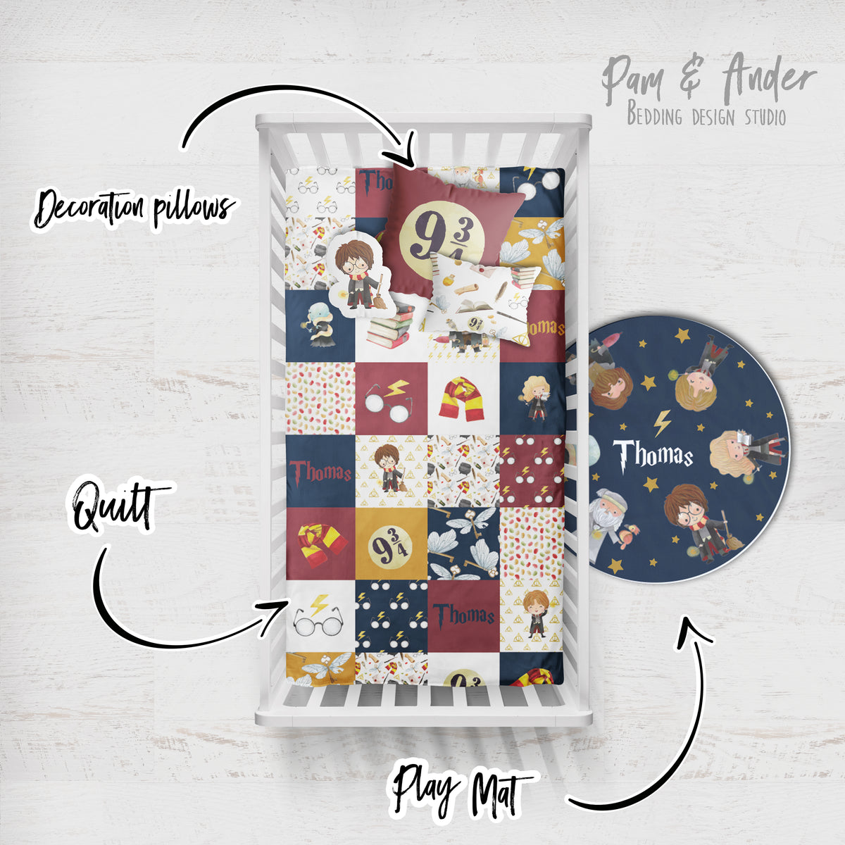 Harry potter crib sheets hot sale