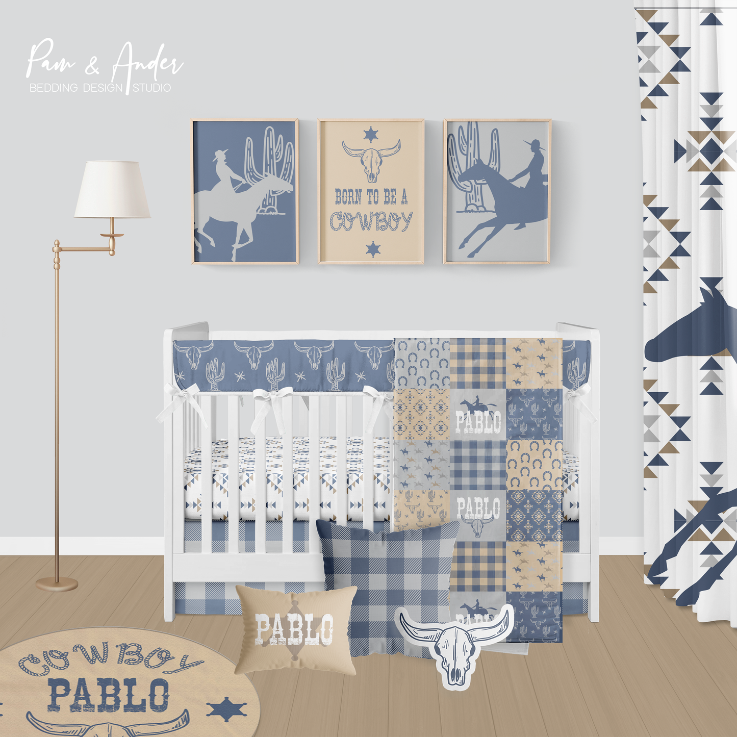 Cowboy Crib bedding set