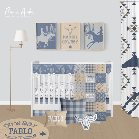 Cowboy Crib bedding set