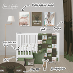 Hunting Patchwork Crib bedding set