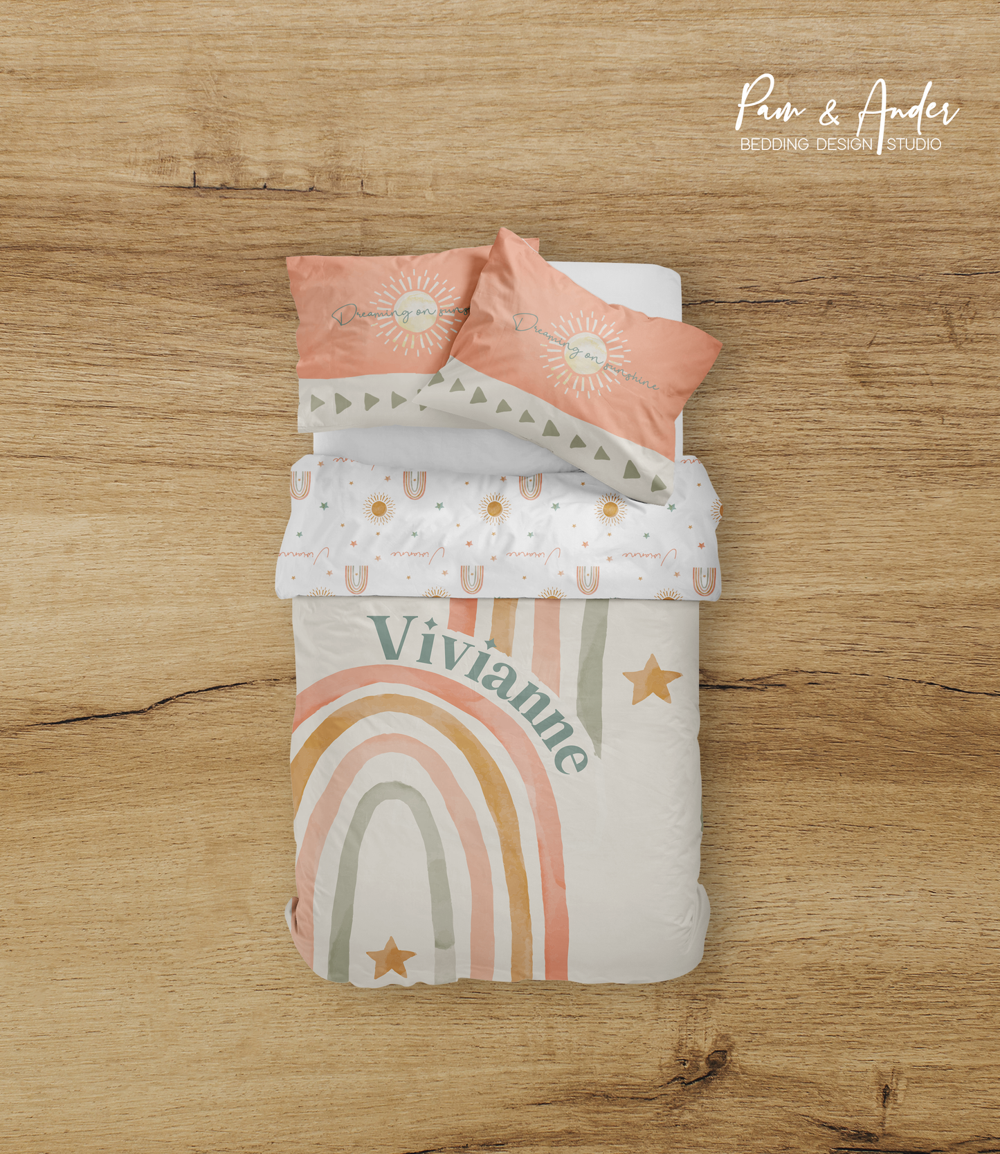 Sun and Rainbow Bedding set