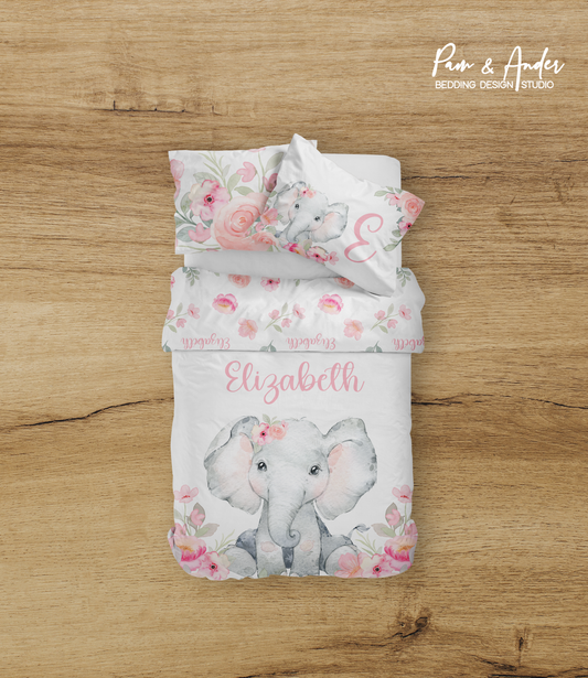 Floral Elephant Bedding set