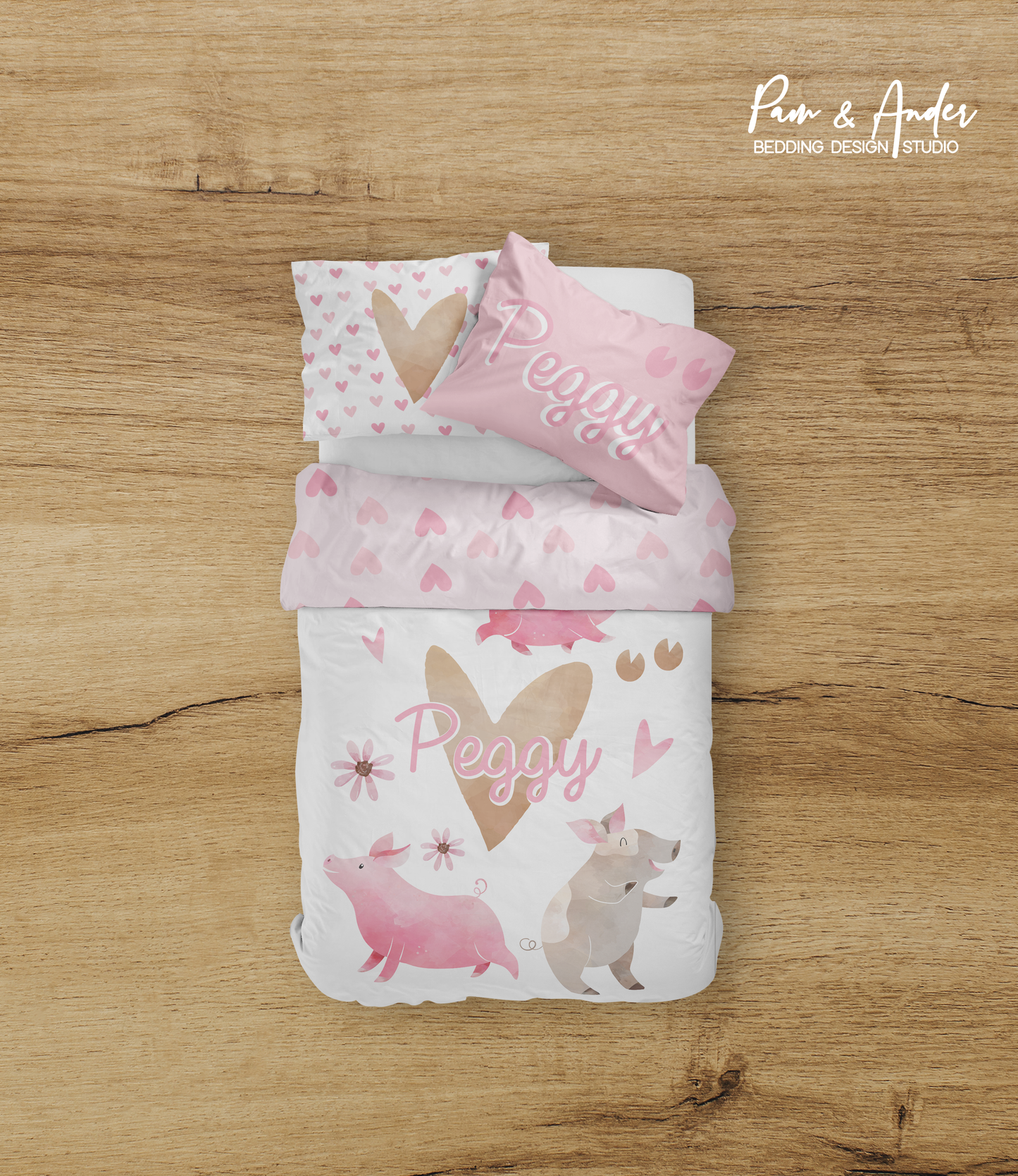 Heart Pig Bedding set