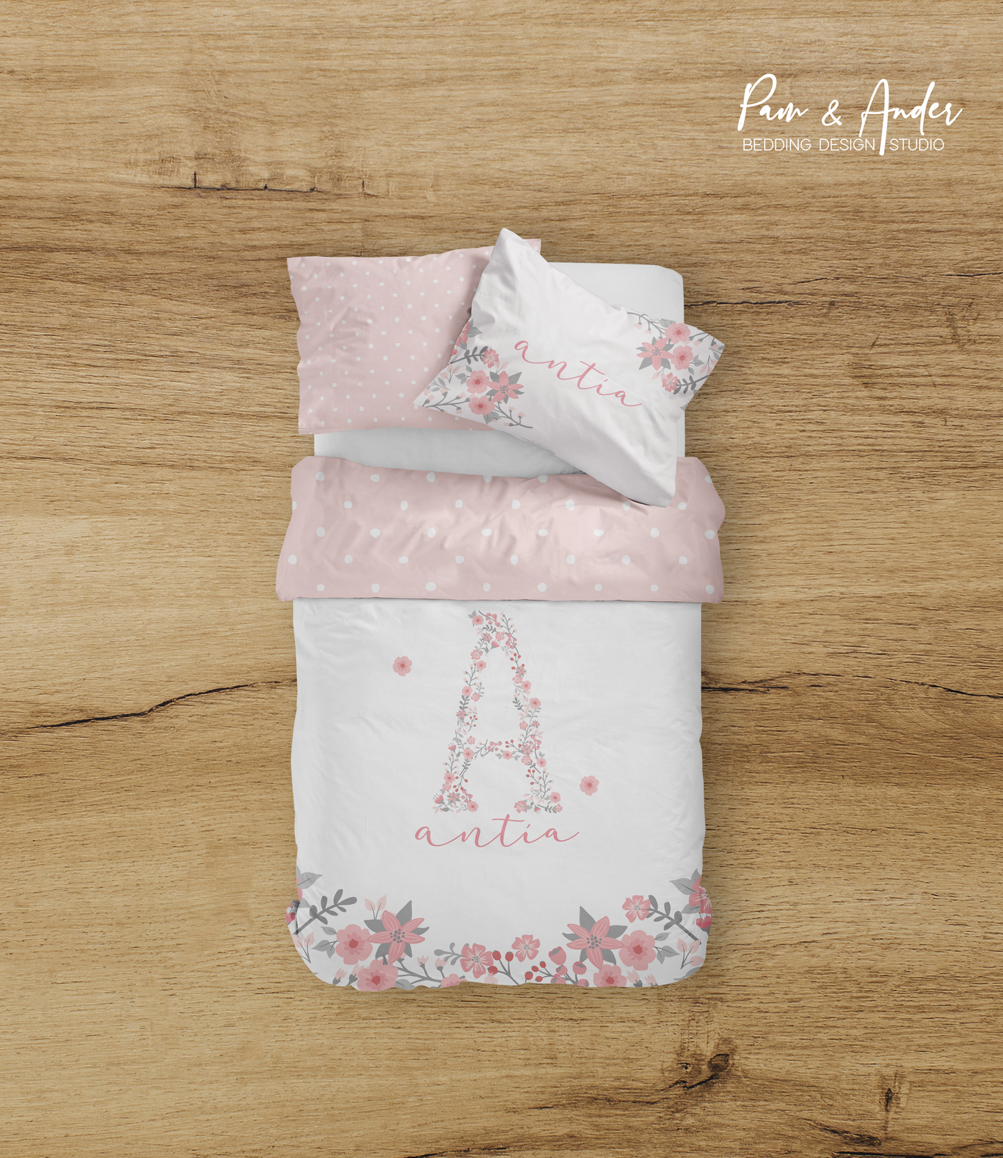 Floral Initial Bedding set