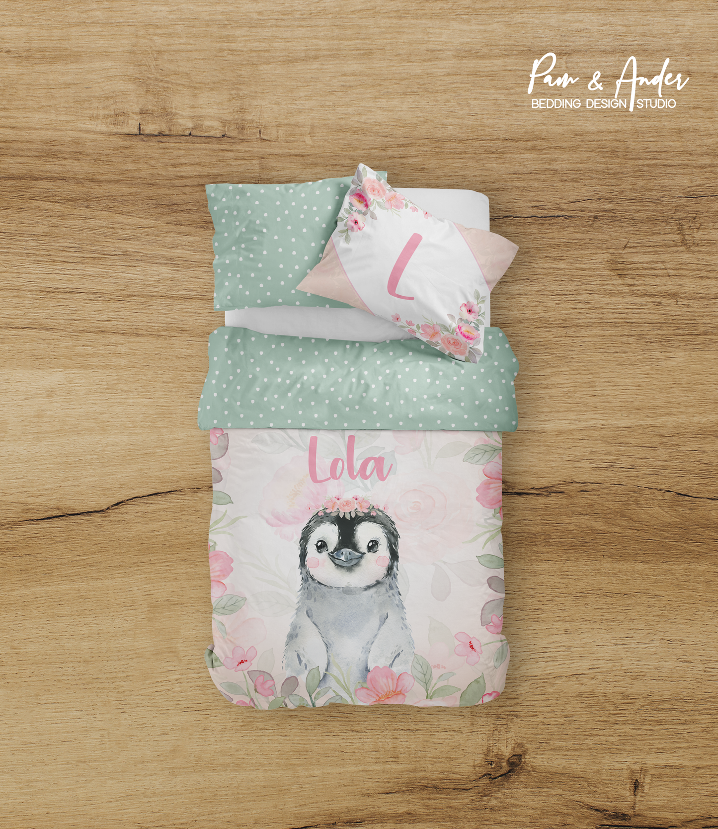 Penguin Girl Bedding set