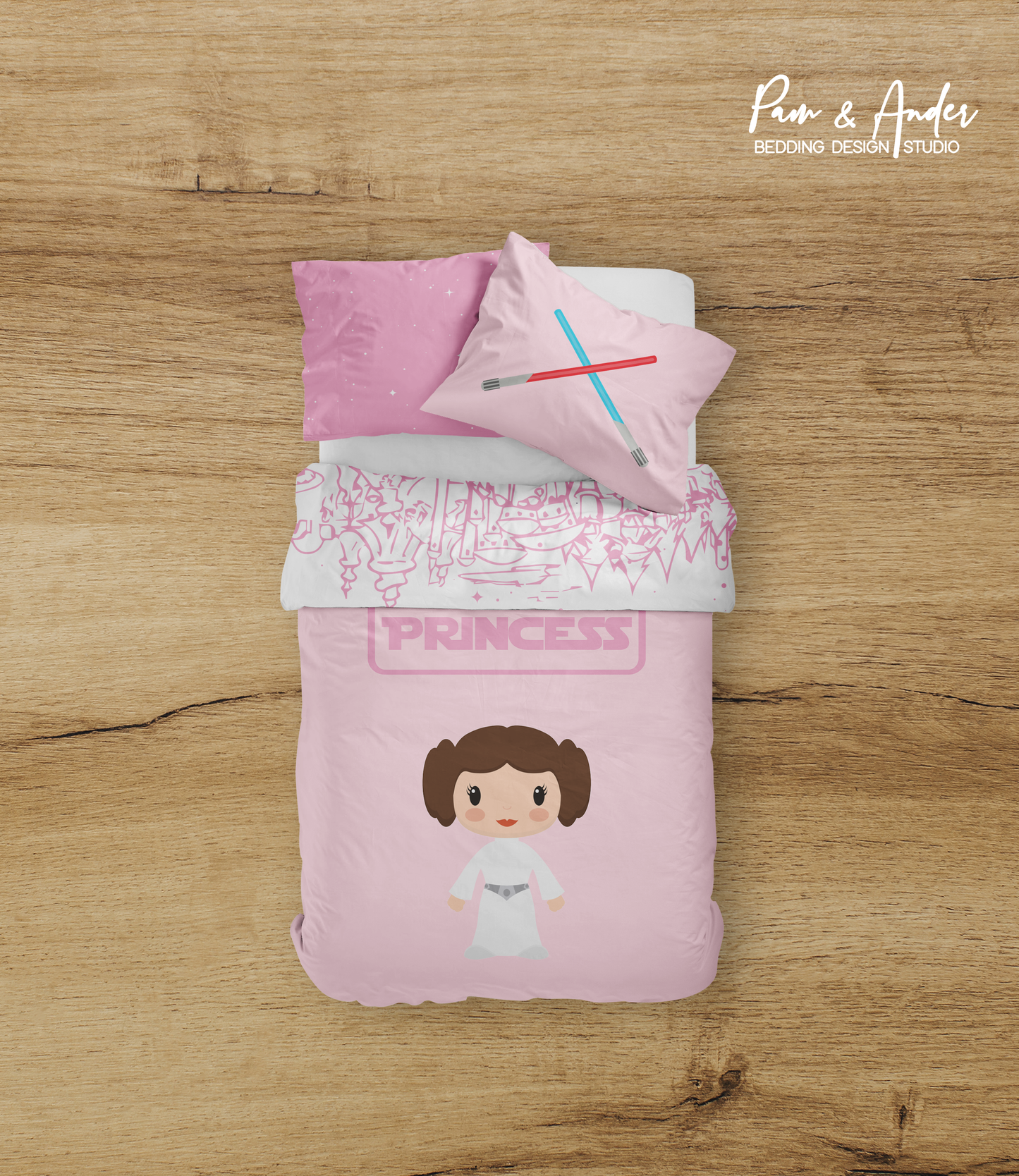 Pink Princess Leia Bedding set