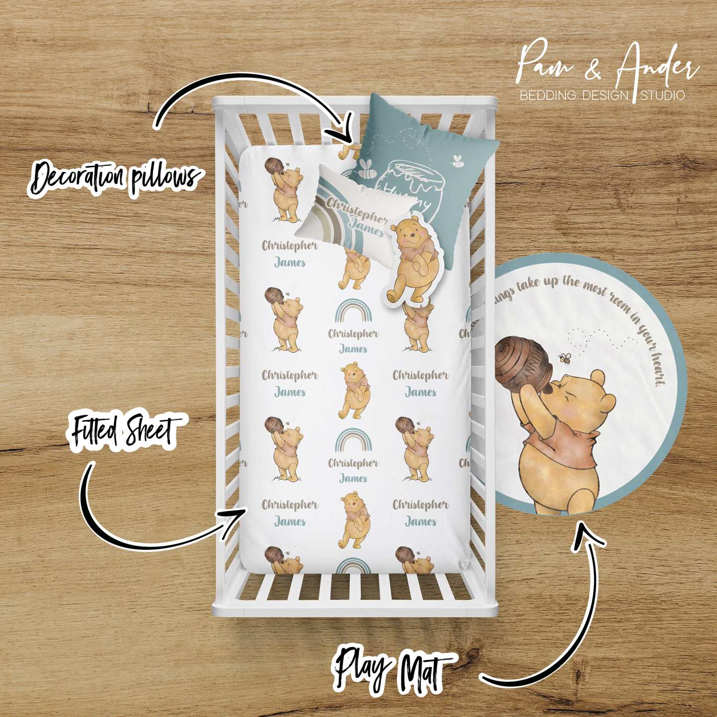 Winnie The Pooh Boy Crib Build your Bundle