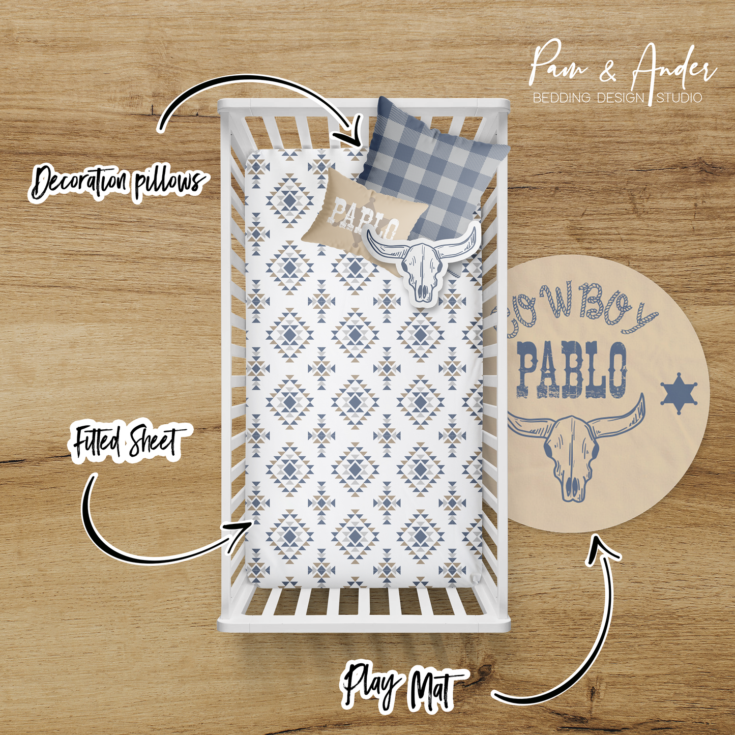 Cowboy Crib bedding set