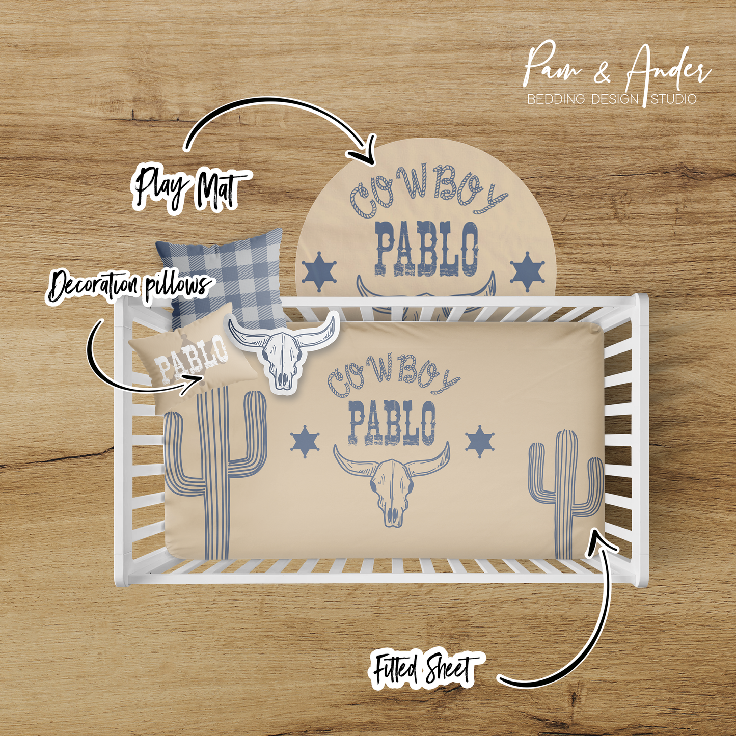 Cowboy Crib bedding set