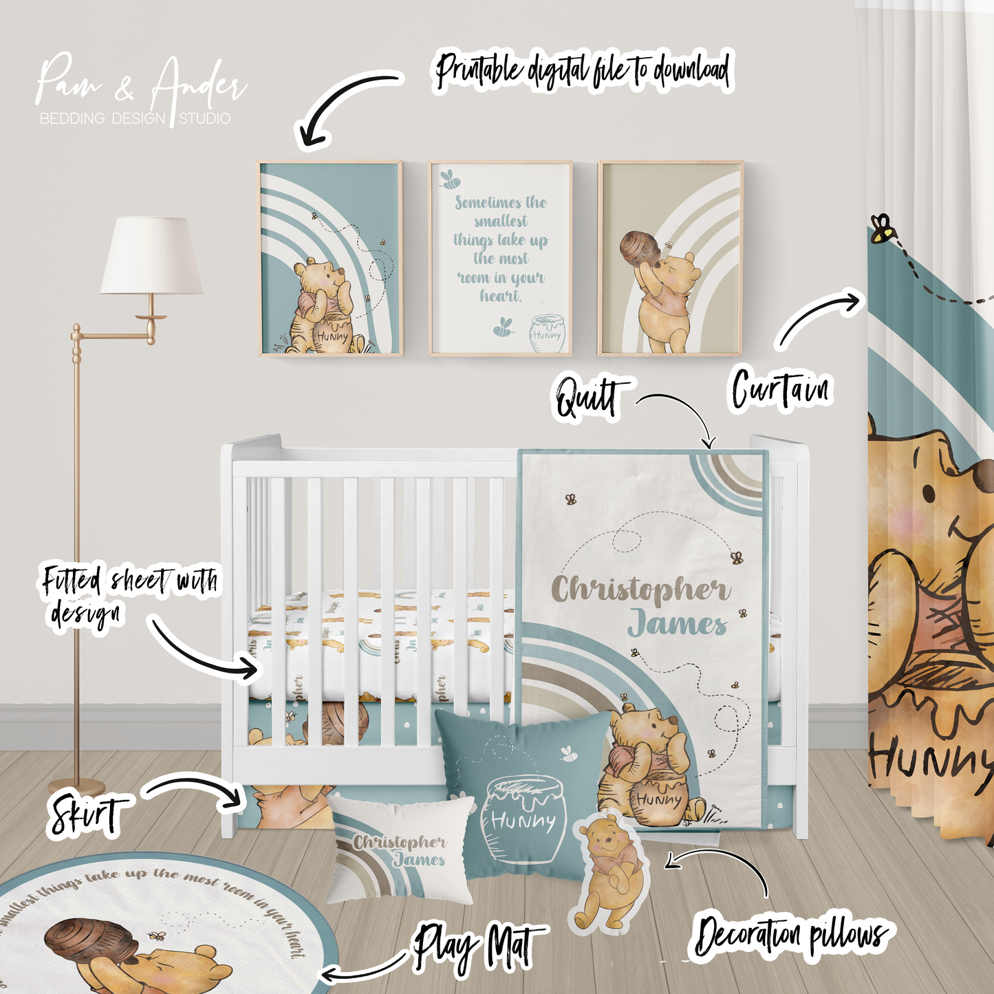 Winnie the Pooh Boy Crib bedding set