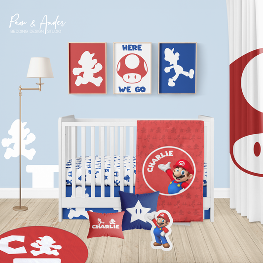 Mario Bros Crib bedding set