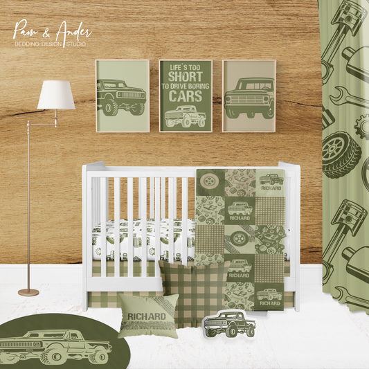 Truck Crib bedding set