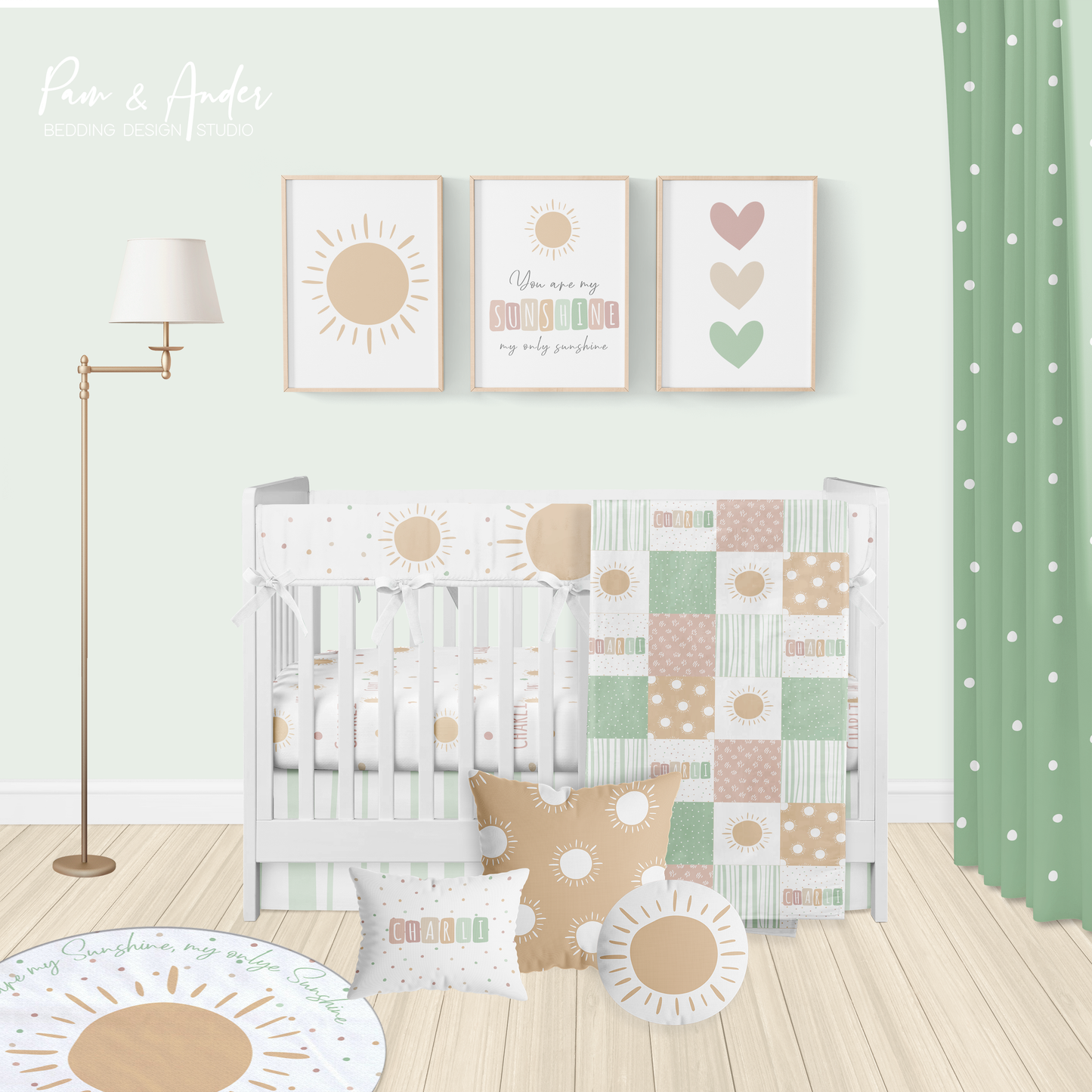 Sun Girl Crib bedding set