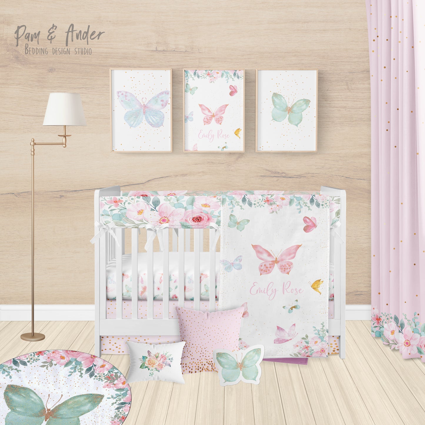 Butterfly Baby Girl Nursery Set