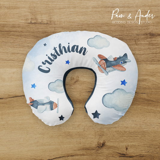 Plane Boy Boppy pillow cover