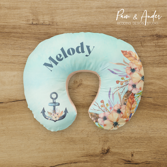 Nautical Girl Nursing pillow cover