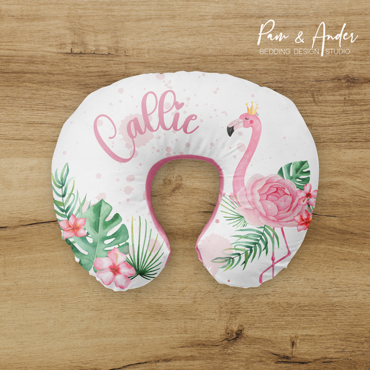 Flamingo Girl Nursing pillow cover