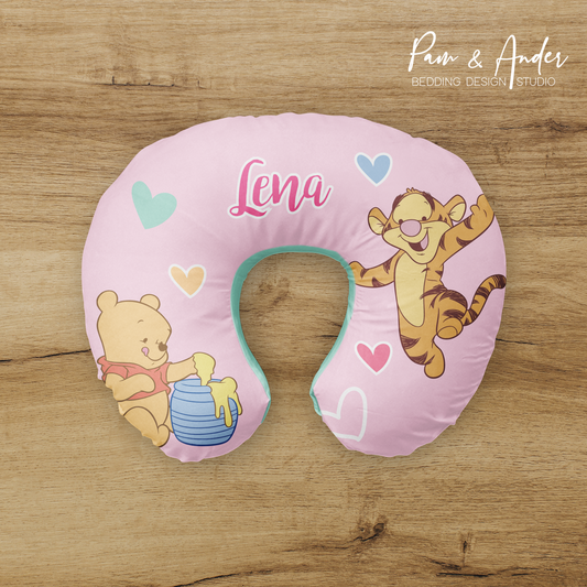 Winnie Pooh Hearts Nursing pillow cover