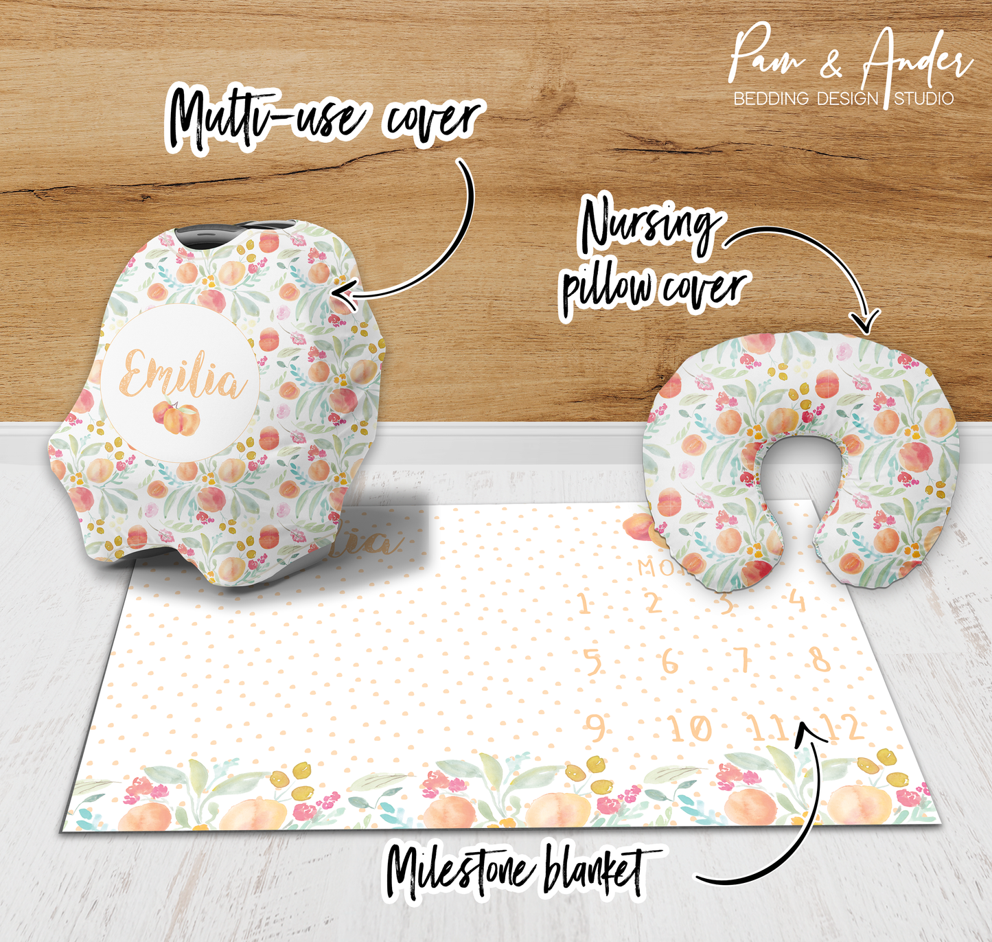 Peaches Crib Bedding Set