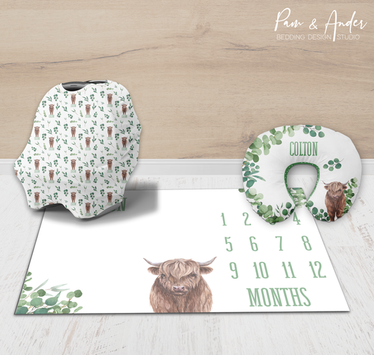 Highland Cow Boy Accessories set