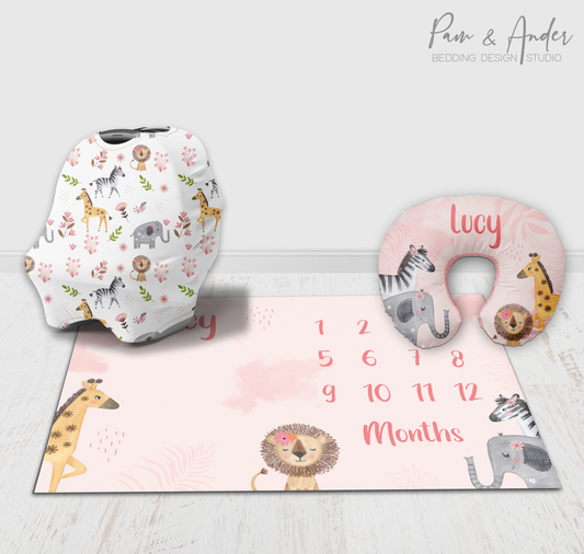 Pink Safari Accessories set