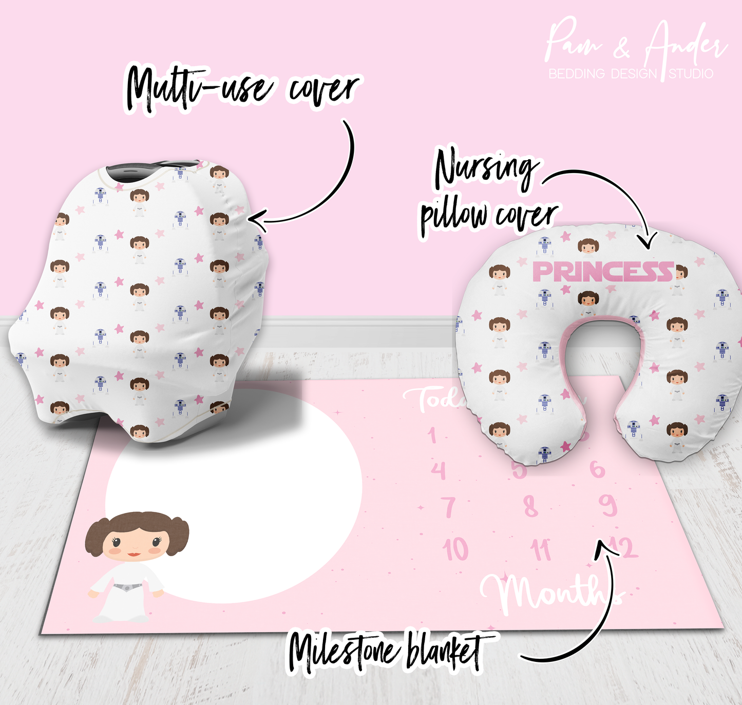 Pink Princess Leia Accessories set