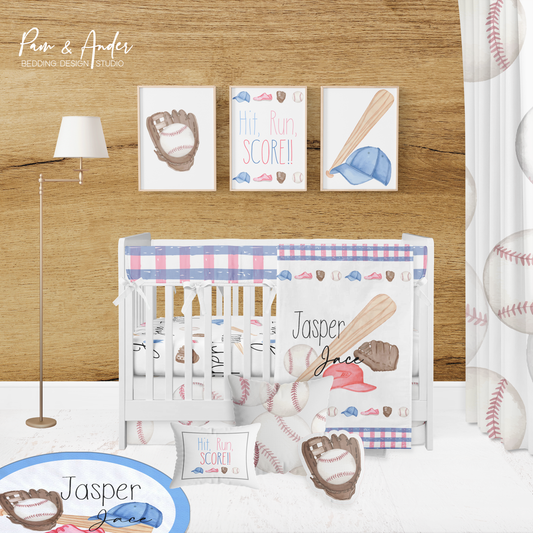 Baseball Crib bedding set