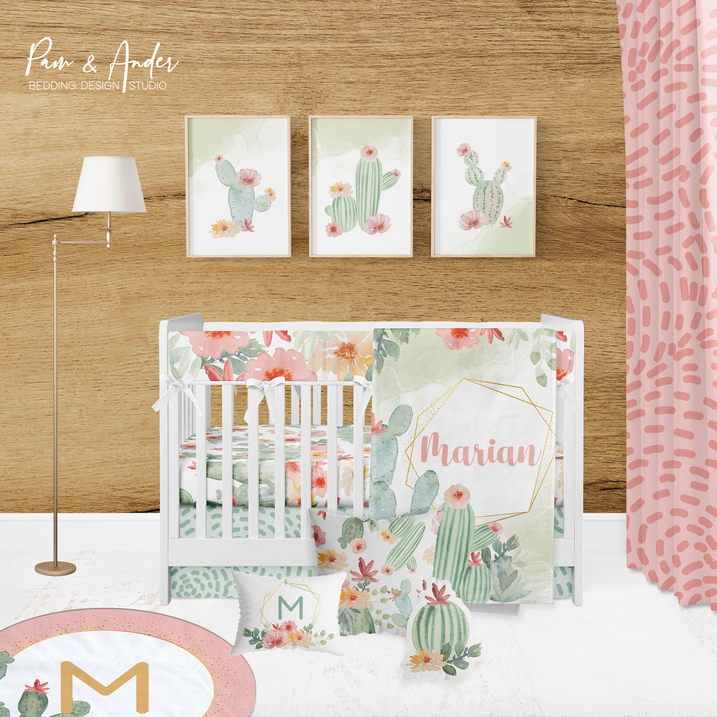 Cactus Girl Crib Bedding Set