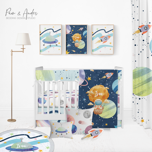 Astronaut Crib bedding set