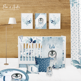 Penguin Boy Crib bedding set