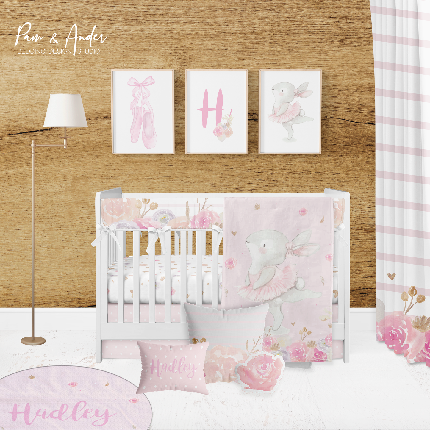 Ballet Bunny Crib bedding set