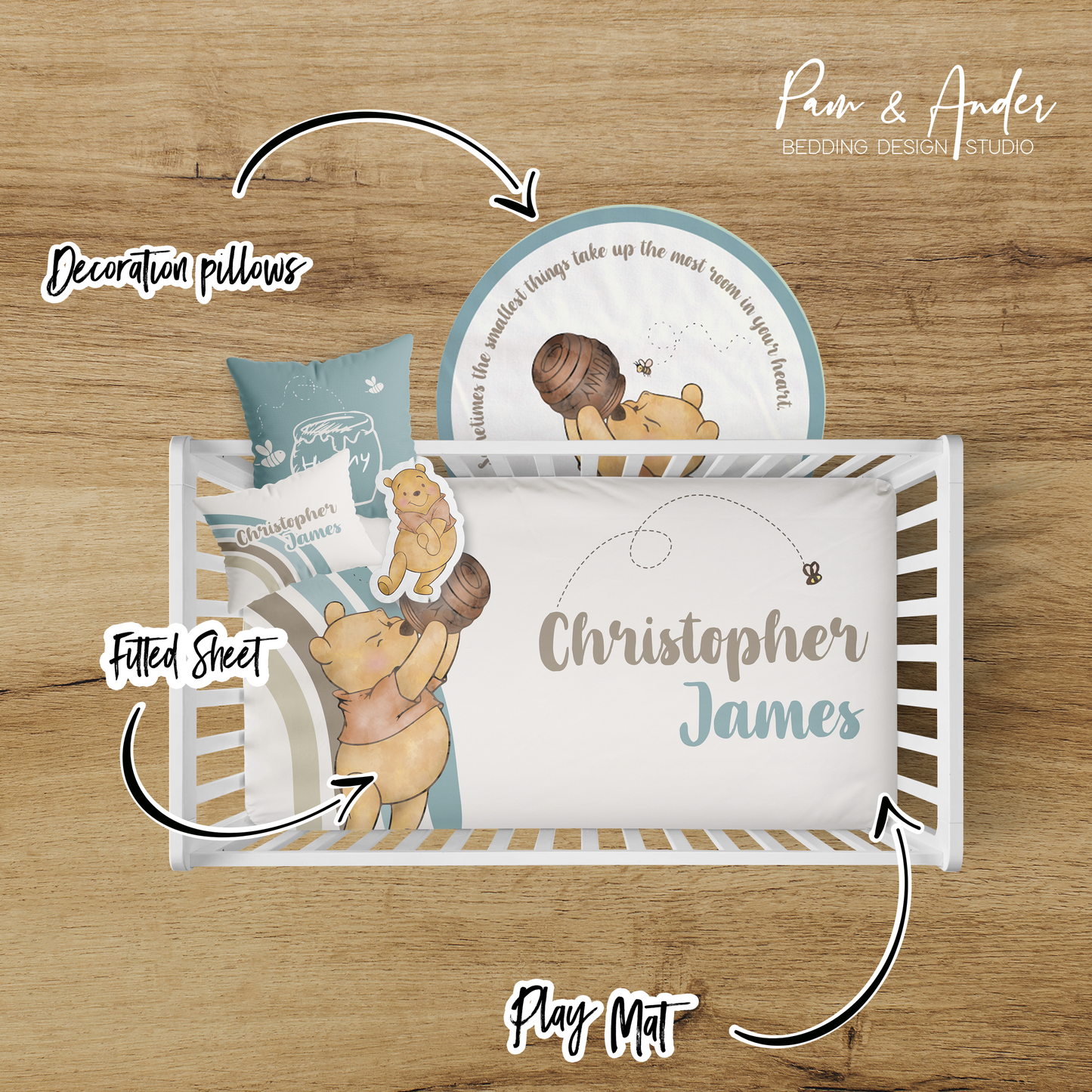 Winnie The Pooh Boy Crib Build your Bundle