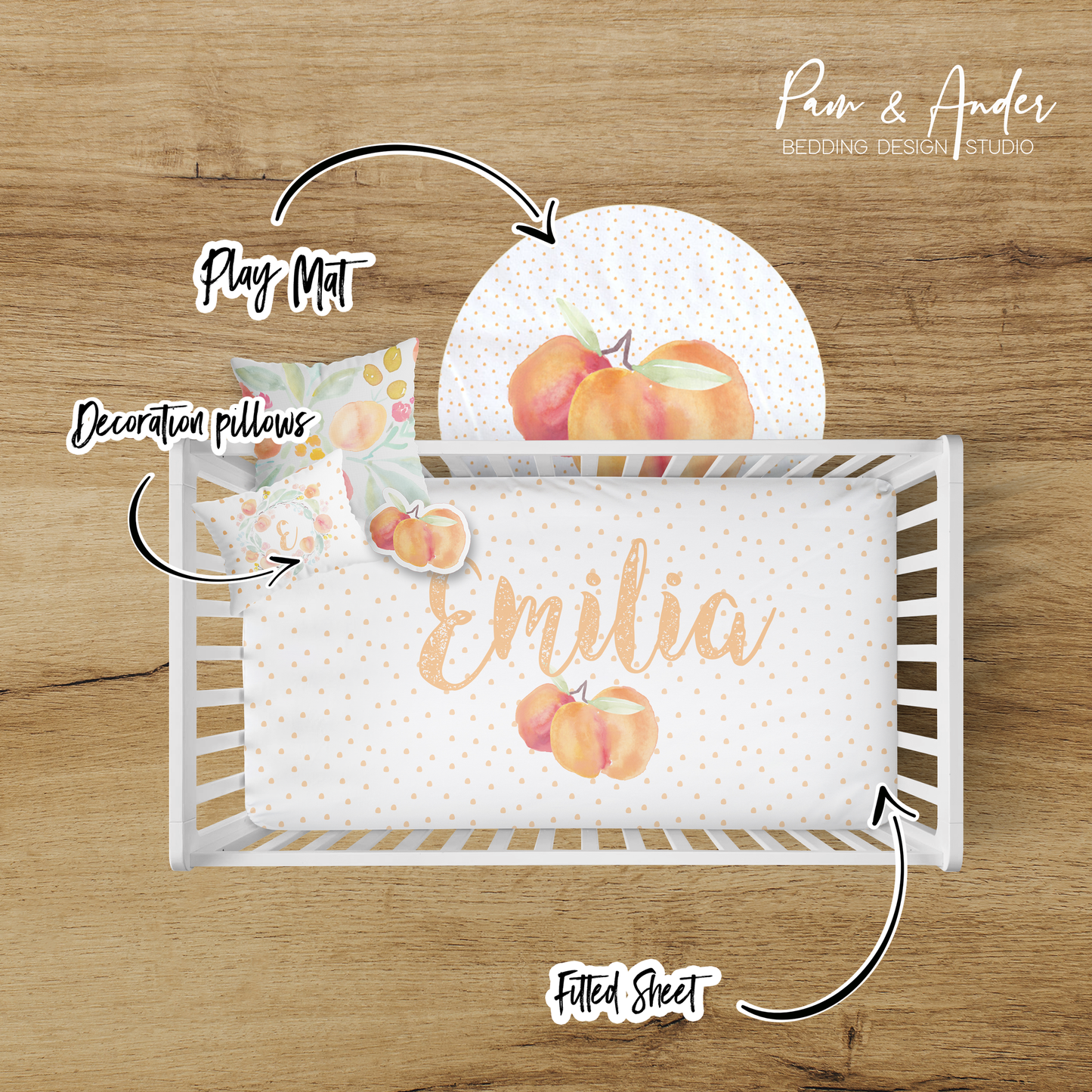 Peaches Crib Bedding Set