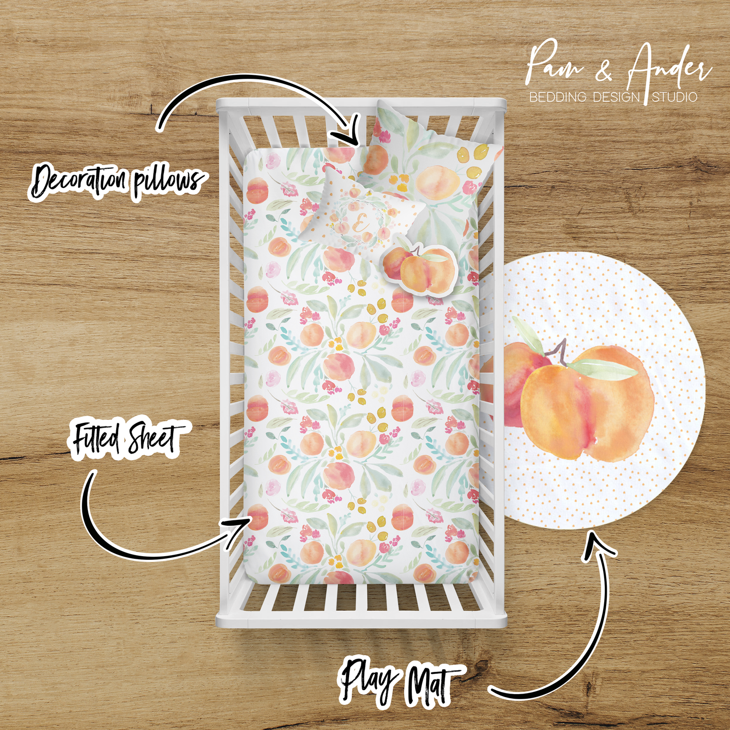 Peaches Crib Bedding Set