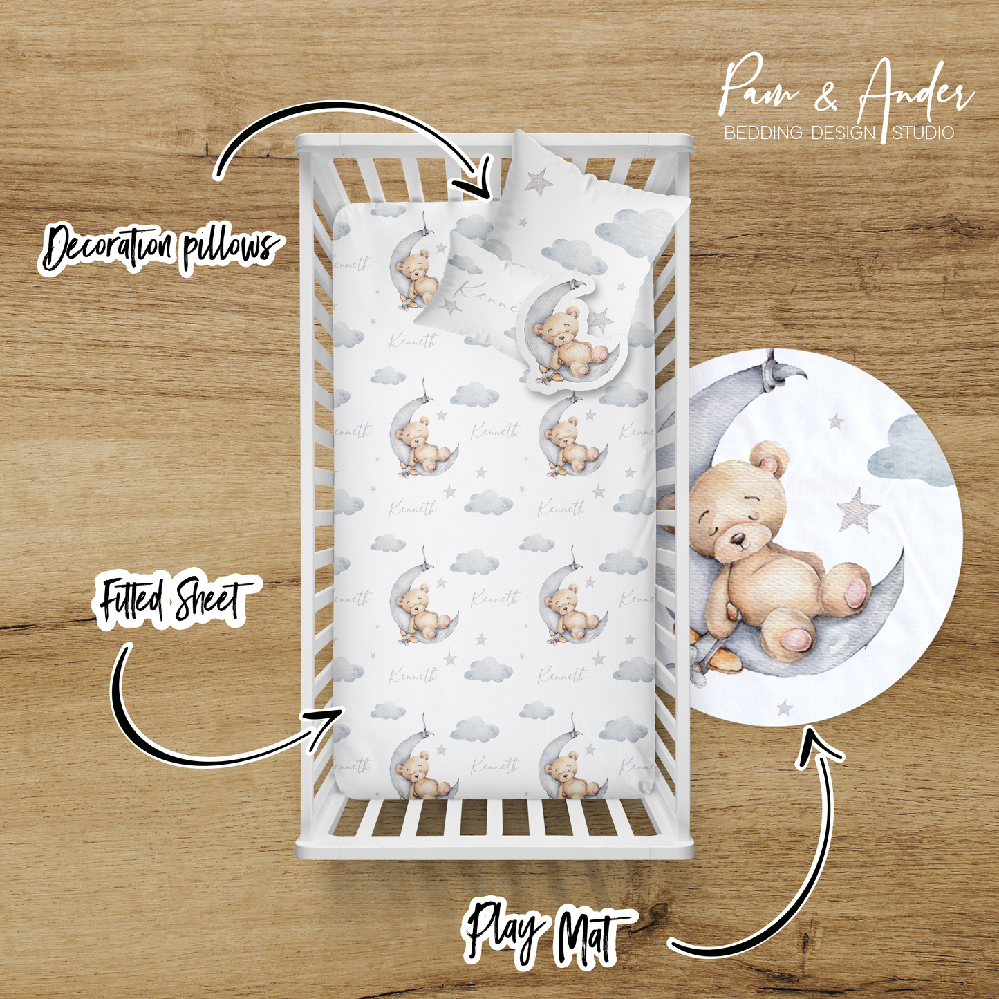 Bear Boy Crib bedding set