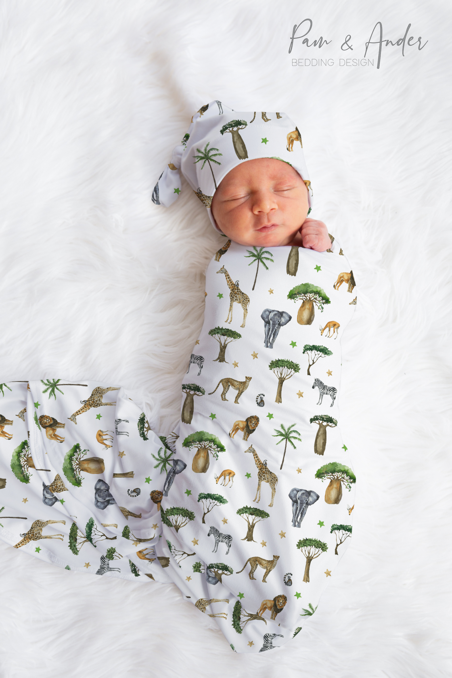 Safari Baby Unisex Swaddle Set