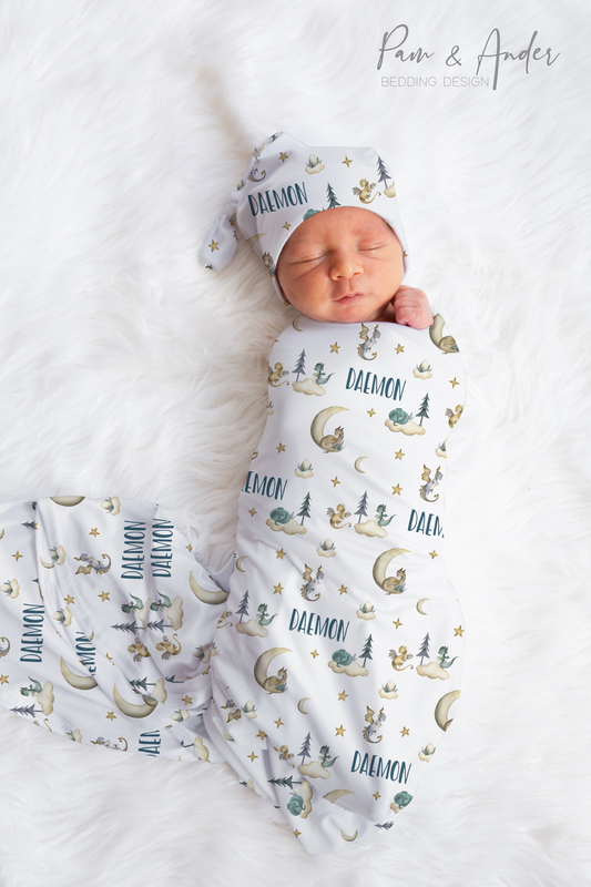 Dragon Baby Boy Swaddle Set