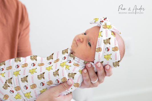 Pokemon Baby Girl Swaddle Set