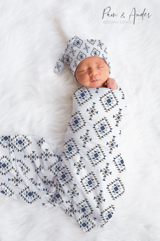 Tribal Baby Boy Swaddle Set