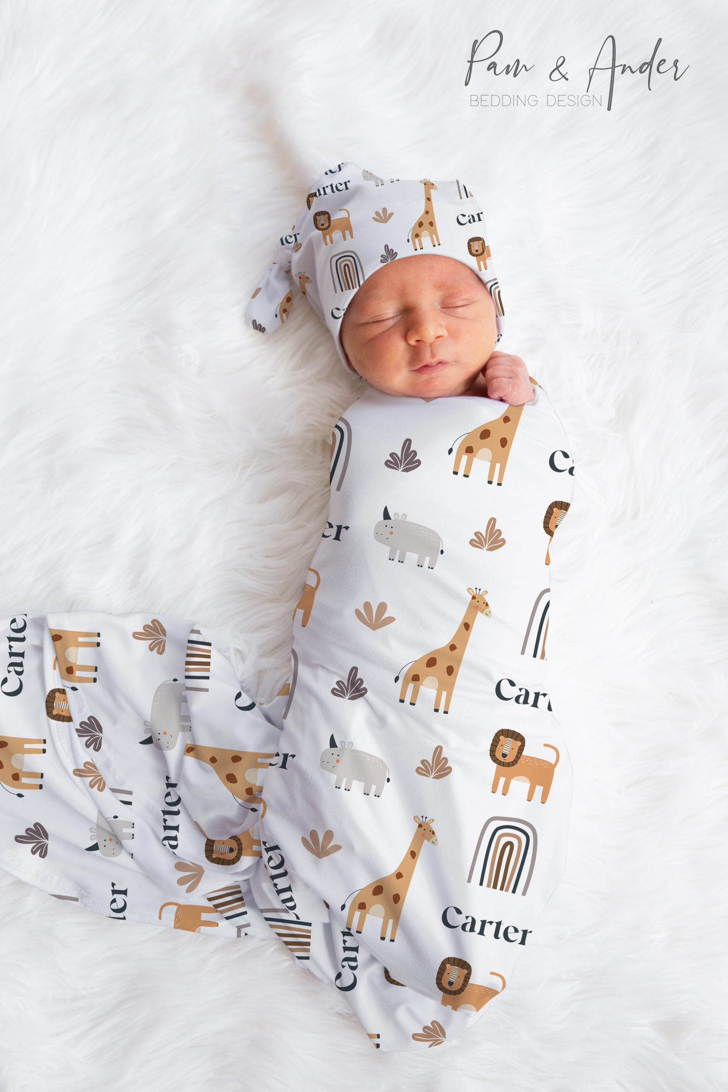 Safari Baby Unisex Swaddle Set