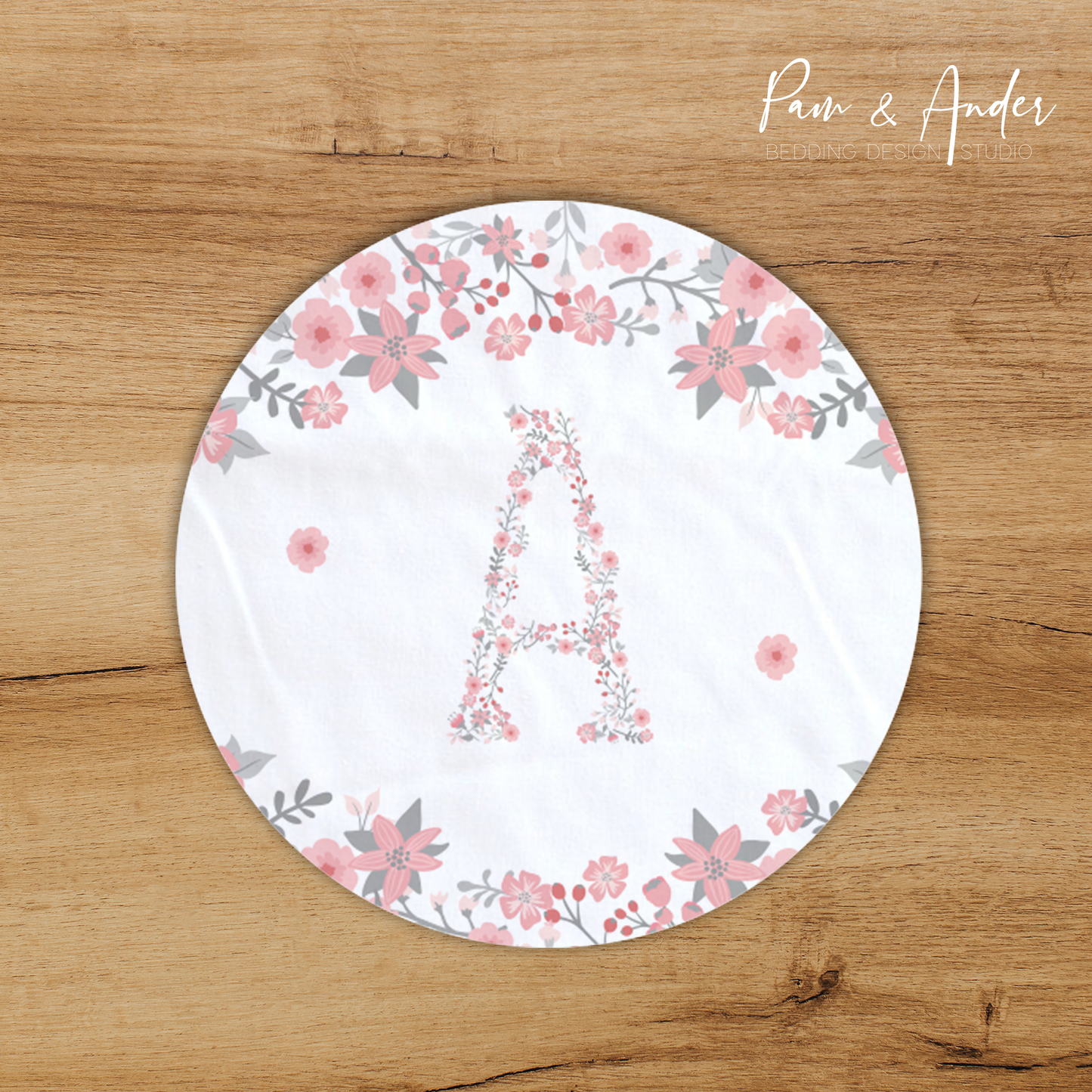 Floral Initial Play mat