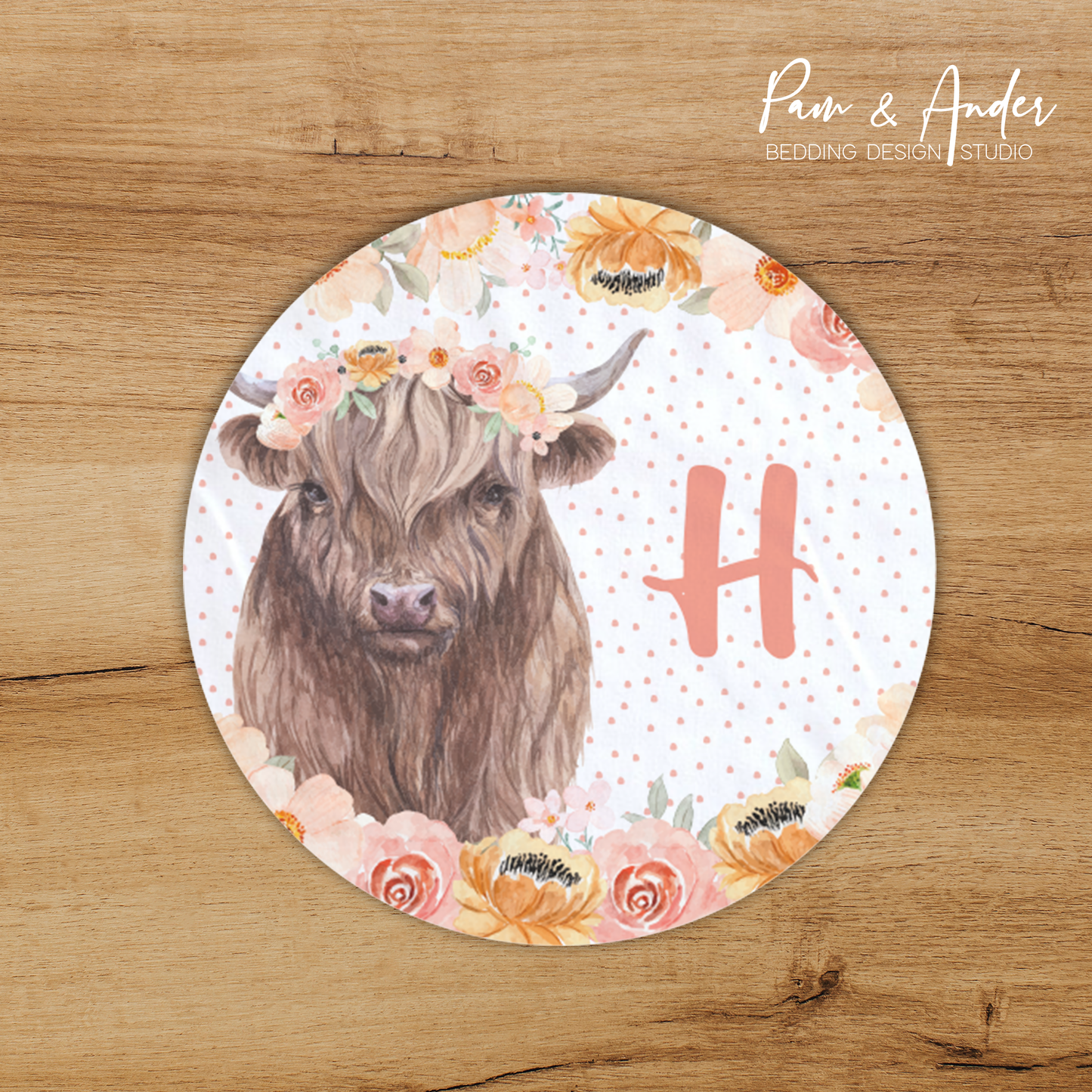 Highland Cow Girl Play mat