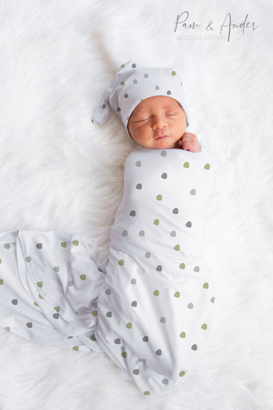 Polka Dots Baby Unisex Swaddle Set