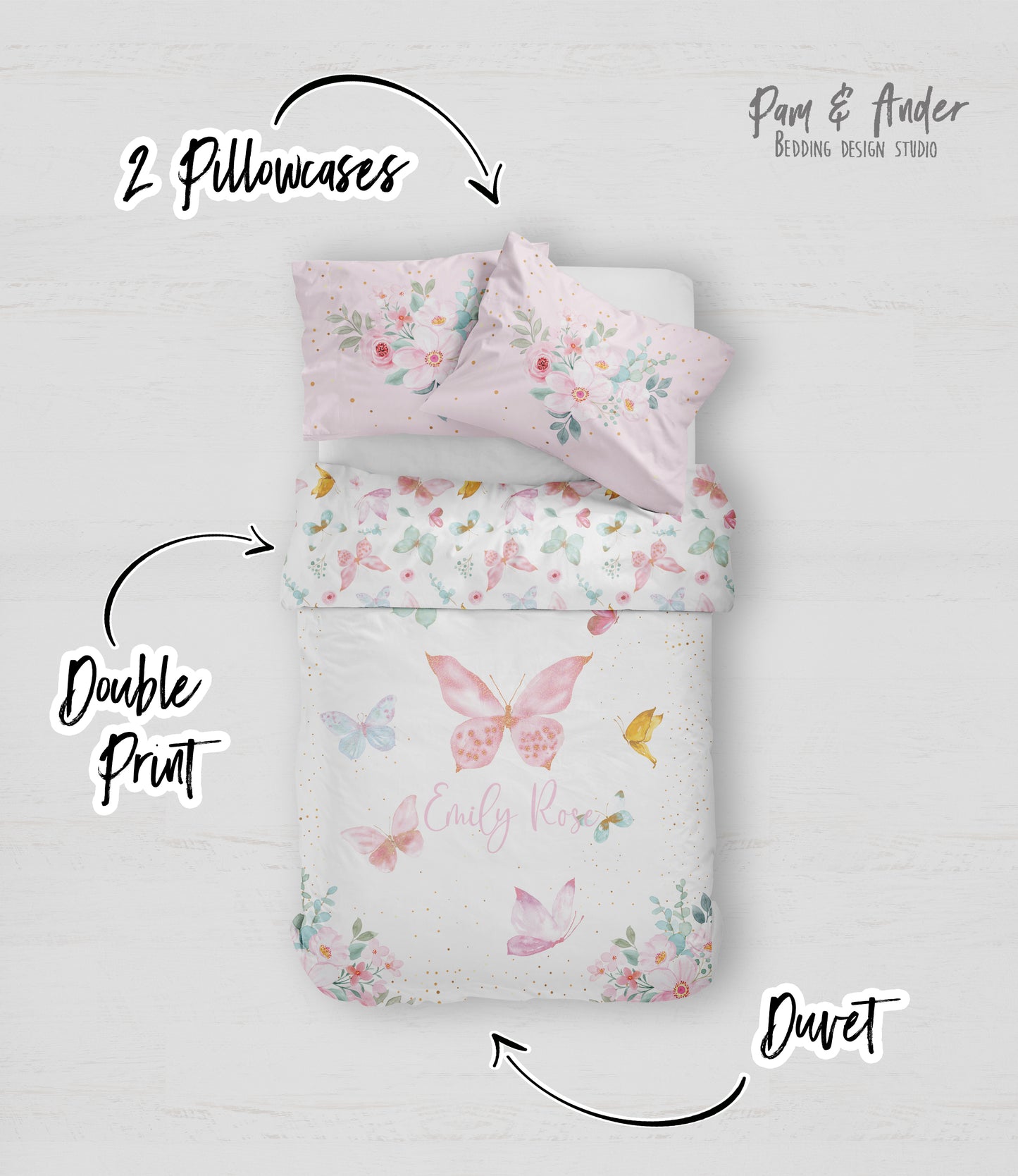 Butterfly bedding set