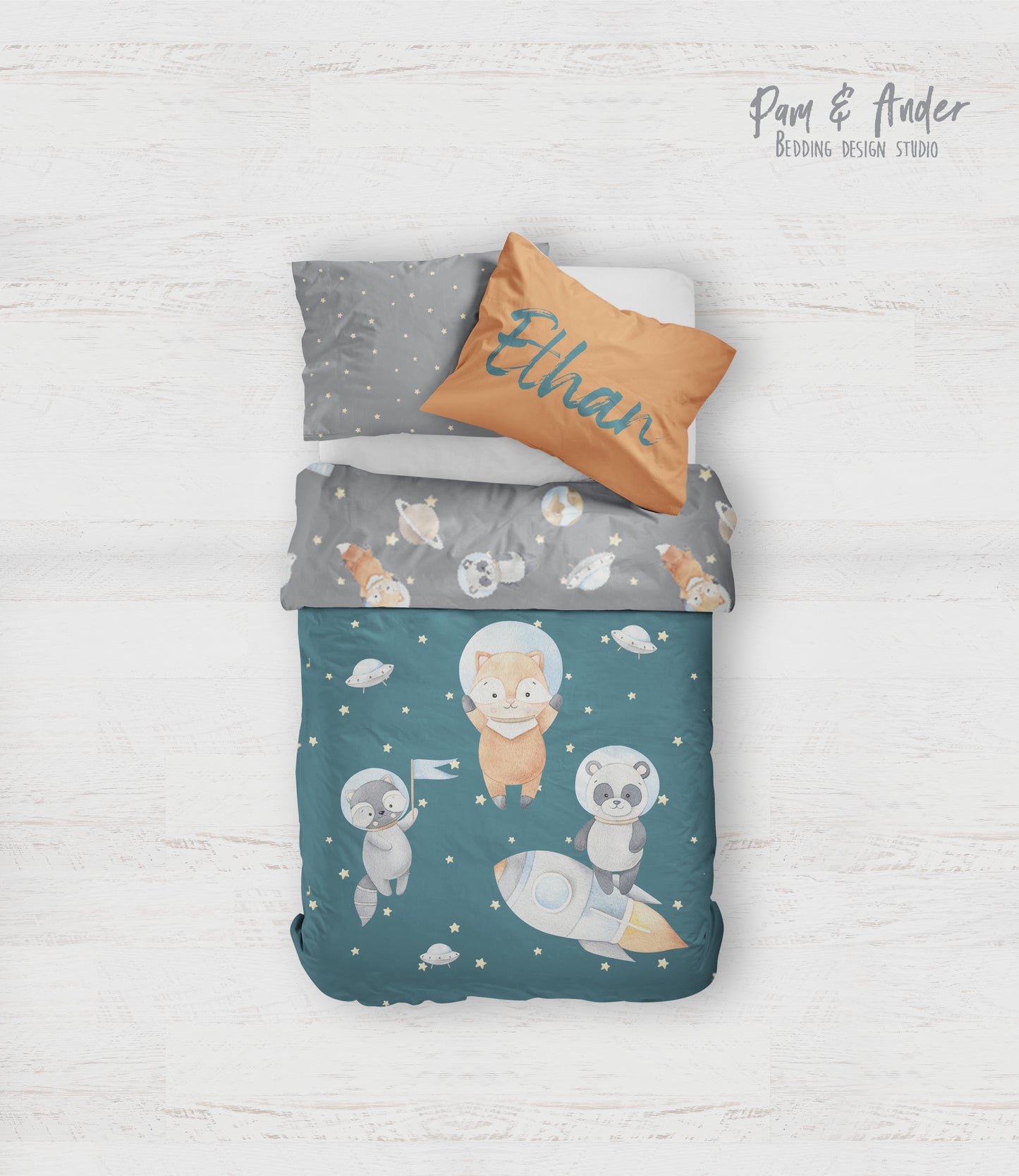 Astronaut Animals bedding set