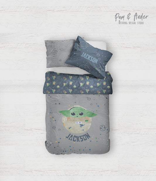 Baby yoda bedding set