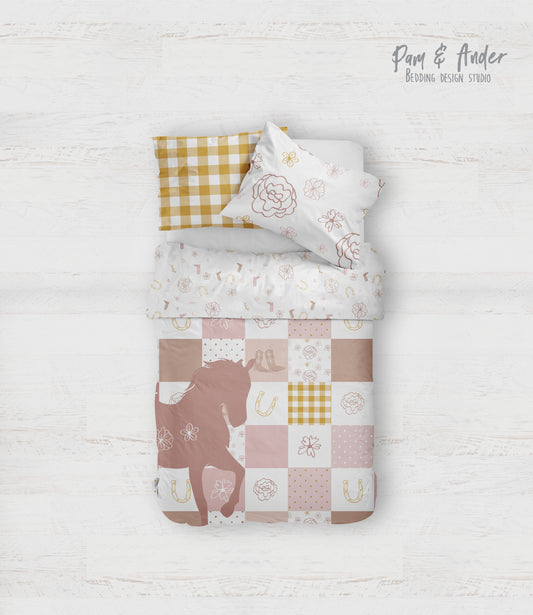 Cowgirl pink bedding set