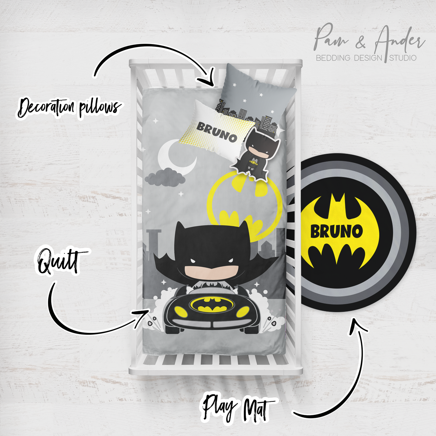 Batman Crib Bedding Set