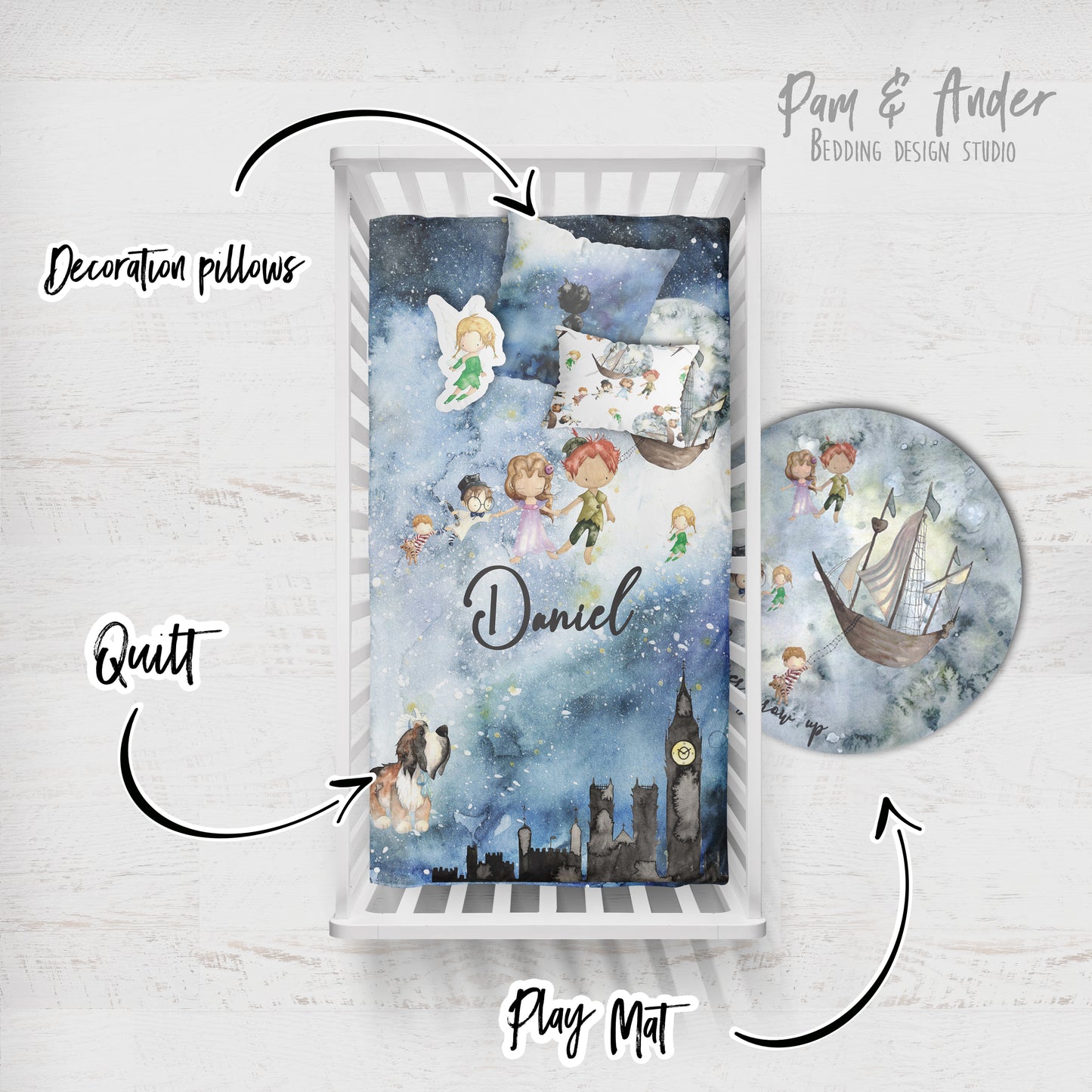 Peter Pan Crib Bedding Set