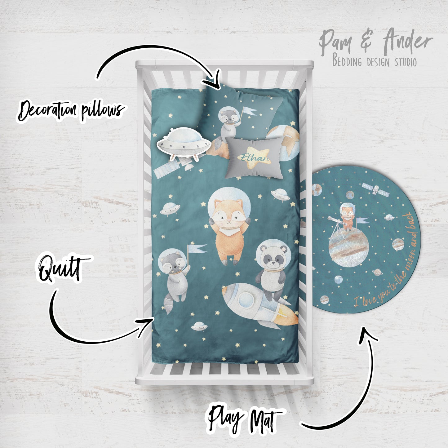 Outer Space Baby Nursery set